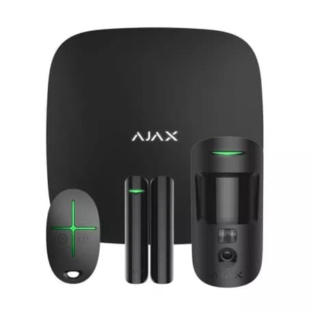 Kit alarme sans fil vidéo WIFI et 4G Ajax StarterKit Cam Plus noir jusqu'à 200 dispositifs thumbnail 2