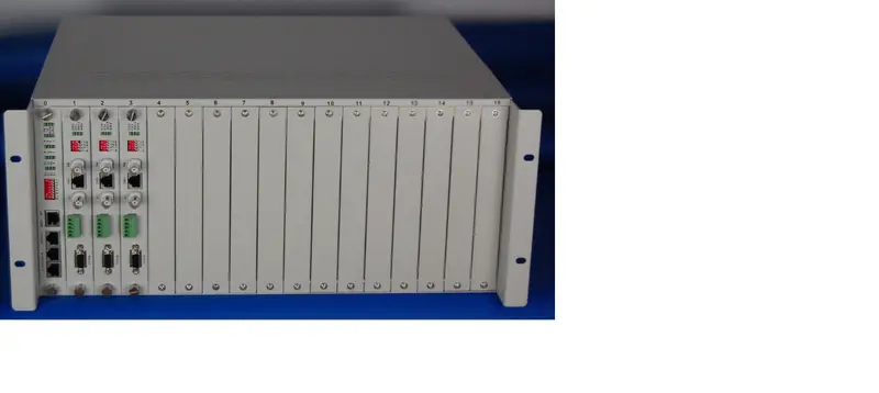 4U Chassi 17 slots, for E1-SERIAL converters