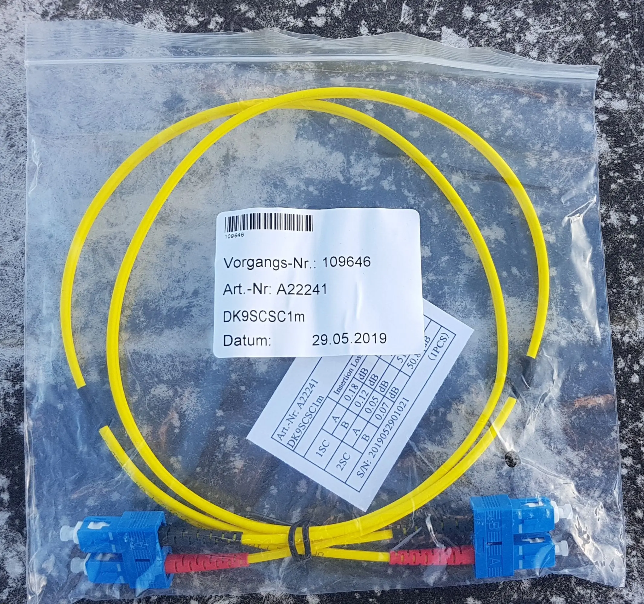 Câble Fibre Optique SC-SC Singlemode Duplex 5m OS2