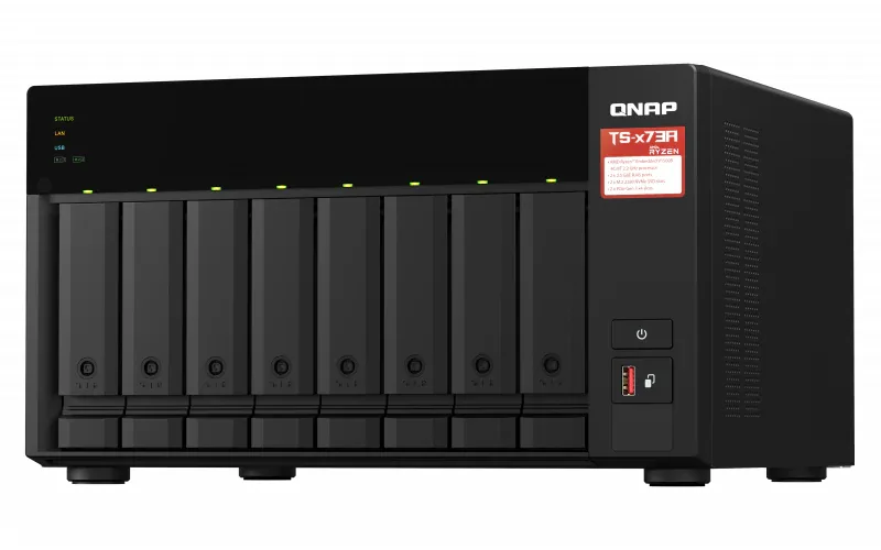 NAS QNAP TS-873A 8 baies AMD Ryzen V1500B 8 Go