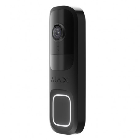 Sonnette vidéo sans fil noire de 4MP avec détection par intelligence artificielle Ajax DoorBell noir Jeweller thumbnail 2