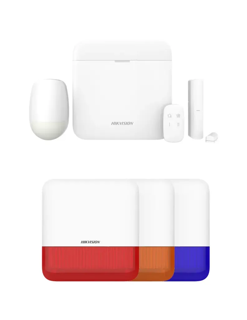 Hikvision DS-PWA64-Kit-WE/DS-PS1-E KIT ALARME AX PRO 64 Zones Lan/Wifi/2G - AVEC SIRÈNE EXTERNE SANS FIL