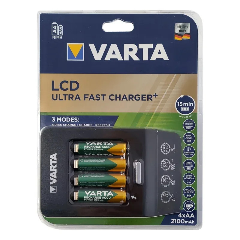Varta Chargeurr de piles AAA/AA NiMH LCD Livré Sans Piles
